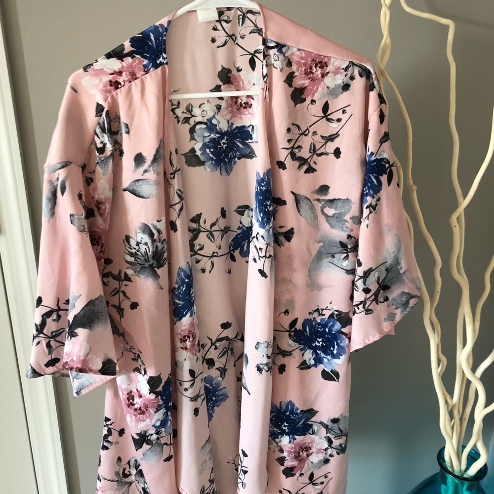 Pink Floral Kimono